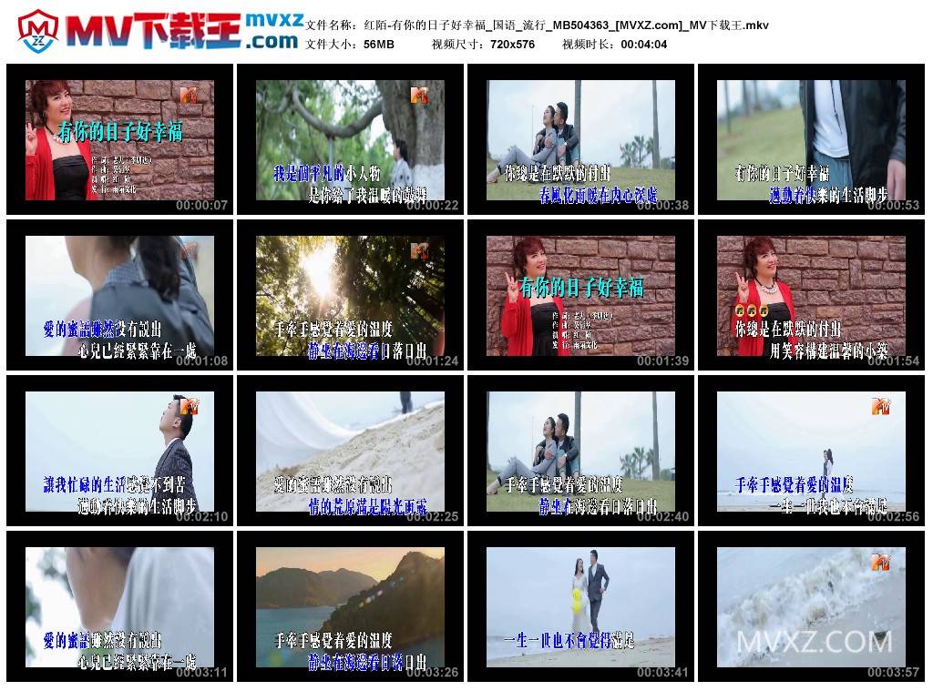 红陌-有你的日子好幸福_国语_流行_MB504363